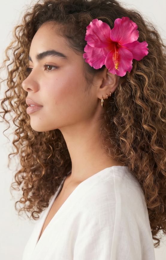 Hibiscus Flower Hair Clip