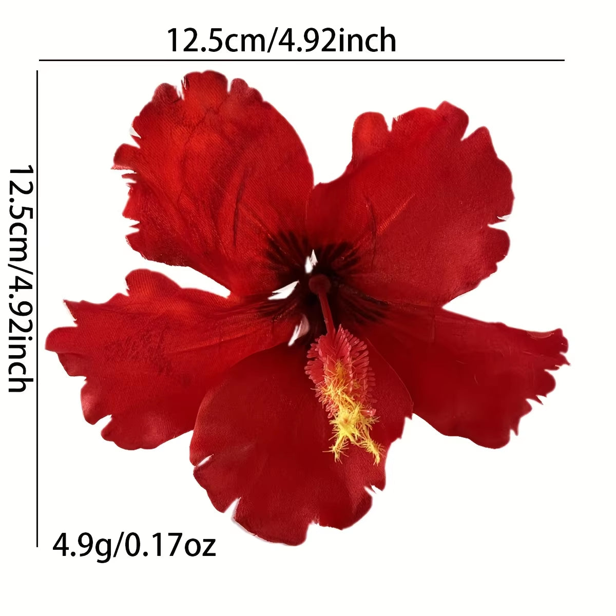 New Style Hawaiian Artificial Hibiscus Flower Duckbill Clip Hairpin Side Hair Clip Suitable for Bridal Weddings Hawaiian Beach